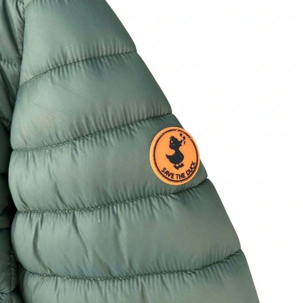 NWT Save the Duck Hooded Packable Puffer Jacket - Men’s Medium - Hunter Green